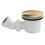 Balterley Resin Shower Tray Mega Flow Waste - White with Brushed Brass Top 1