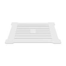Resin Slimline Shower Tray Grill Waste - White
