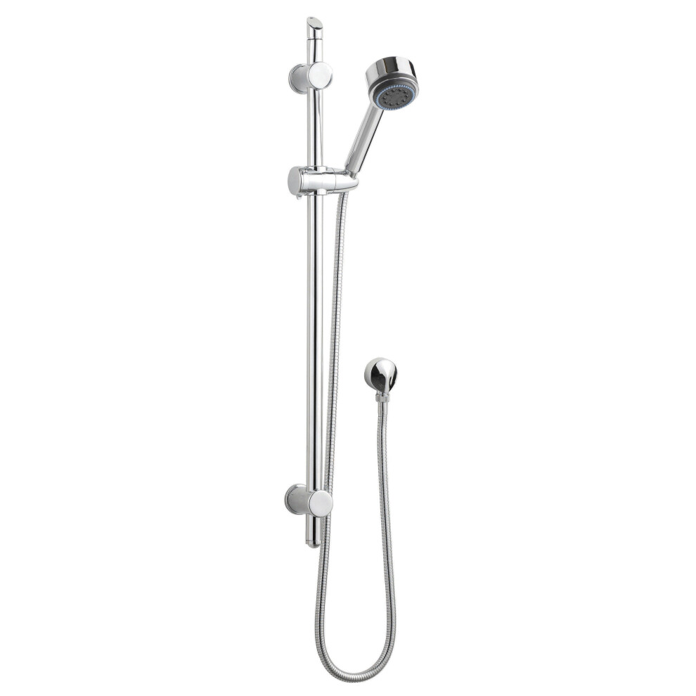 Slide Rail Shower Kit with Multi Function Head & Outlet Elbow - Chrome