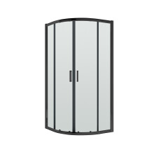 Quadrant 6mm Toughened Safety Glass Shower Enclosure - 800mm x 800mm - Black