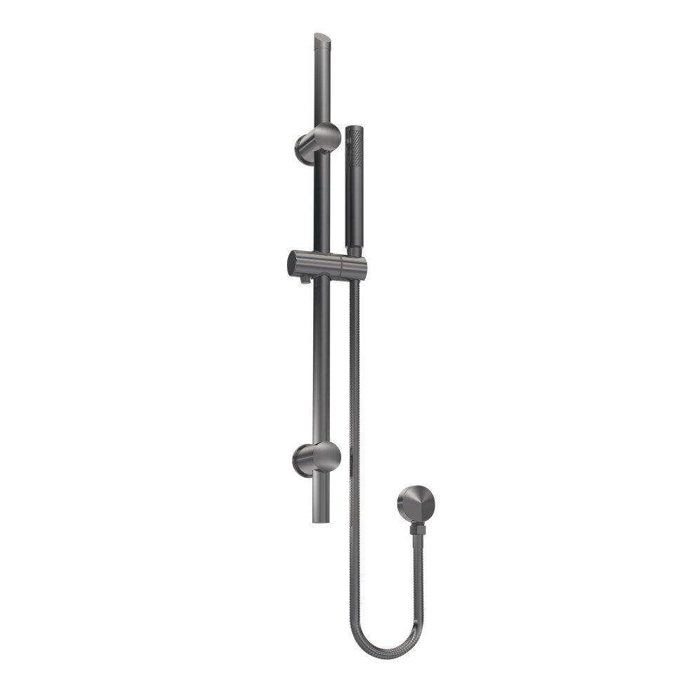 Balterley Round Slider Rail Kit With Outlet Elbow - Brushed Pewter