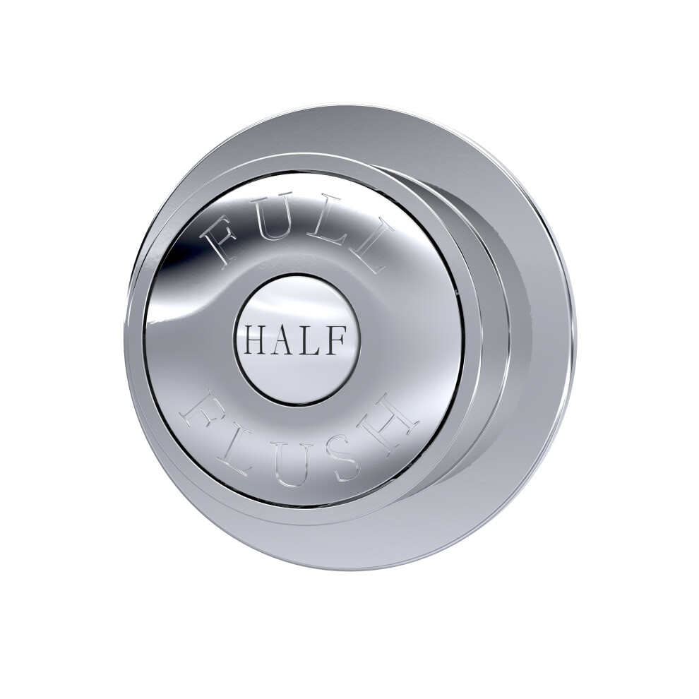 Traditional Dual Flush Push Button - 72mm - Chrome