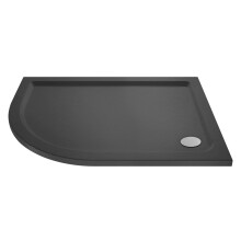 900mm x 800mm Premium Shower Tray - Left Hand Offset Quadrant - Slate Grey