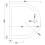 Balterley 1050mm Premium D Shape Shower Tray - Slate Grey 2
