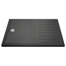 Premium Walk-In Shower Tray 1600mm x 800mm - Slate Grey