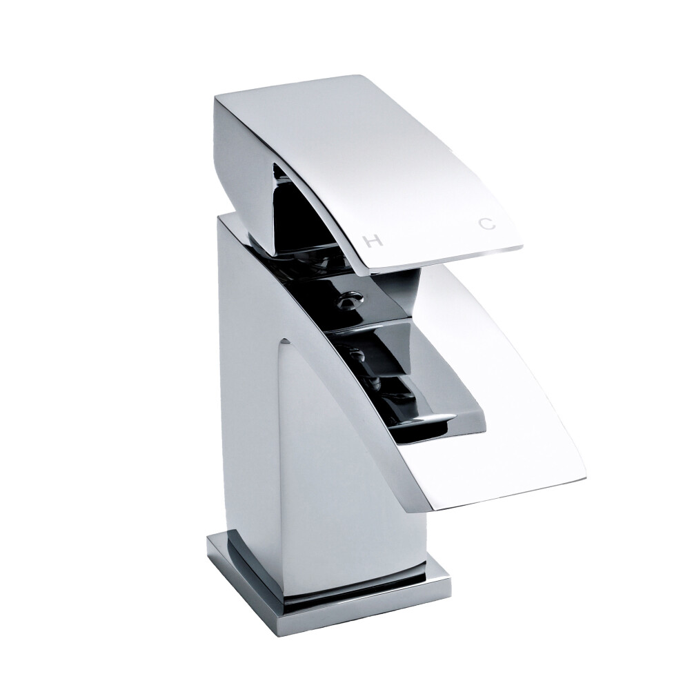 Balterley Square Mono Basin Mixer Tap & Push Button Waste Chrome