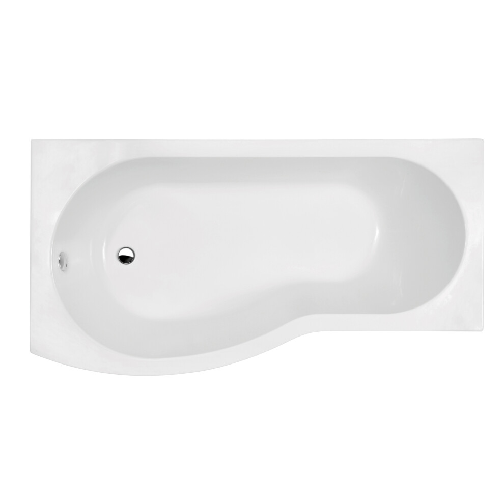 B Shape Left Hand Shower Bath Tub & Leg Set - 1500mm