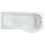 Balterley P Shape Right Hand Shower Bath Tub with Leg Set - 1700mm 1