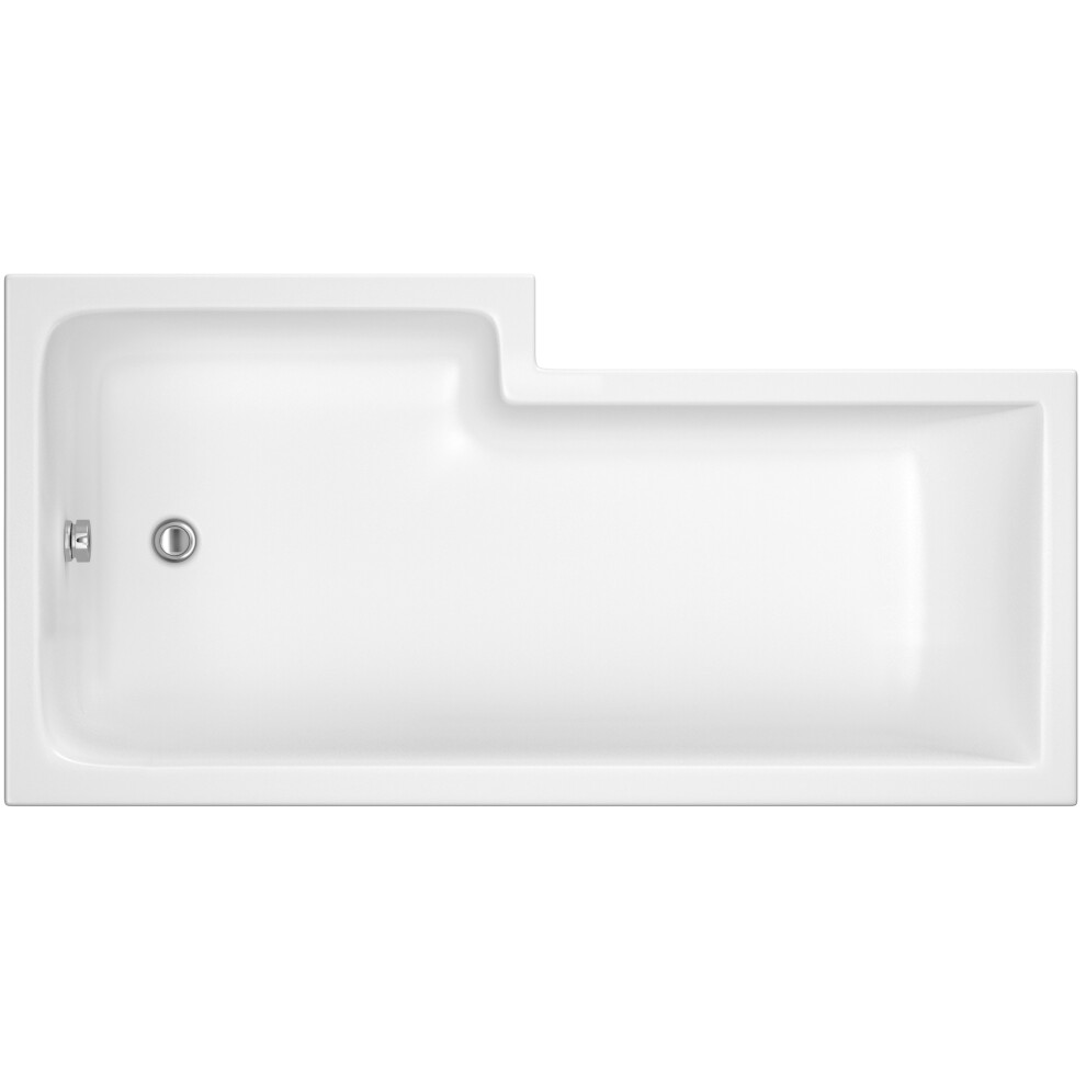 L Shape Right Hand Shower Bath Tub with Leg Set (Waste & Panels Not Included) - 1500mm - Balterley