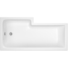 L Shape Right Hand Shower Bath Tub with Leg Set (Waste & Panels Not Included) - 1600mm - Balterley