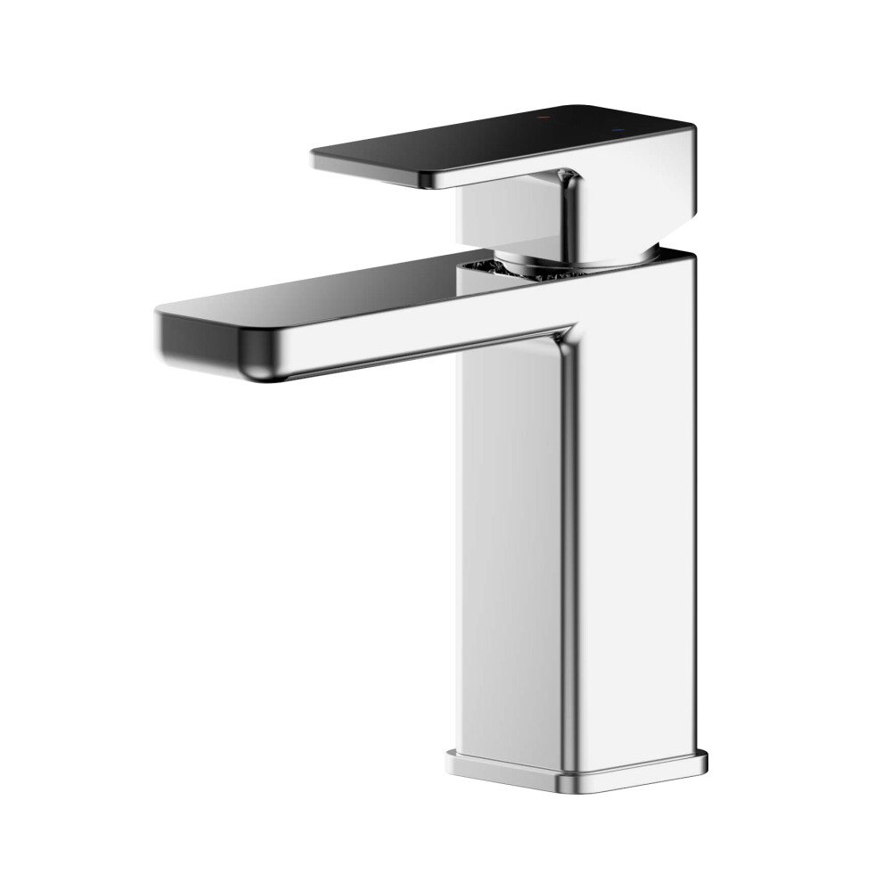Balterley Square Mono Basin Mixer Tap & Push Button Waste Chrome