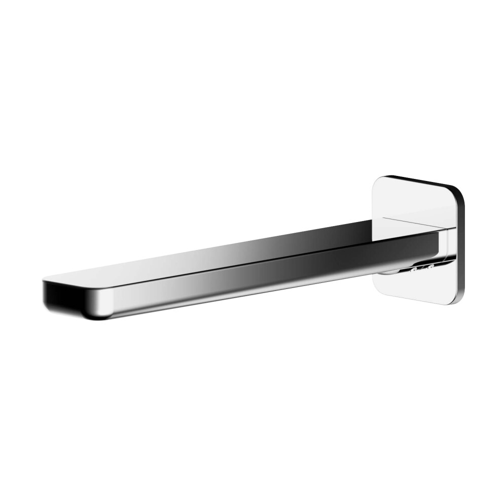 Contemporary Bathroom Square Wall Mounted Bath Spout, 50Mm, Chrome 5056462683942
