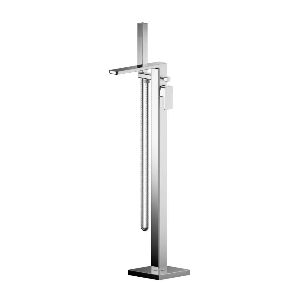 Freestanding Square Bath Shower Mixer Tap - Chrome 5056462683928