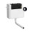 Balterley Universal Water Saving Dual Flush Side Inlet & Traditional Push Button - Matt Black/White 1