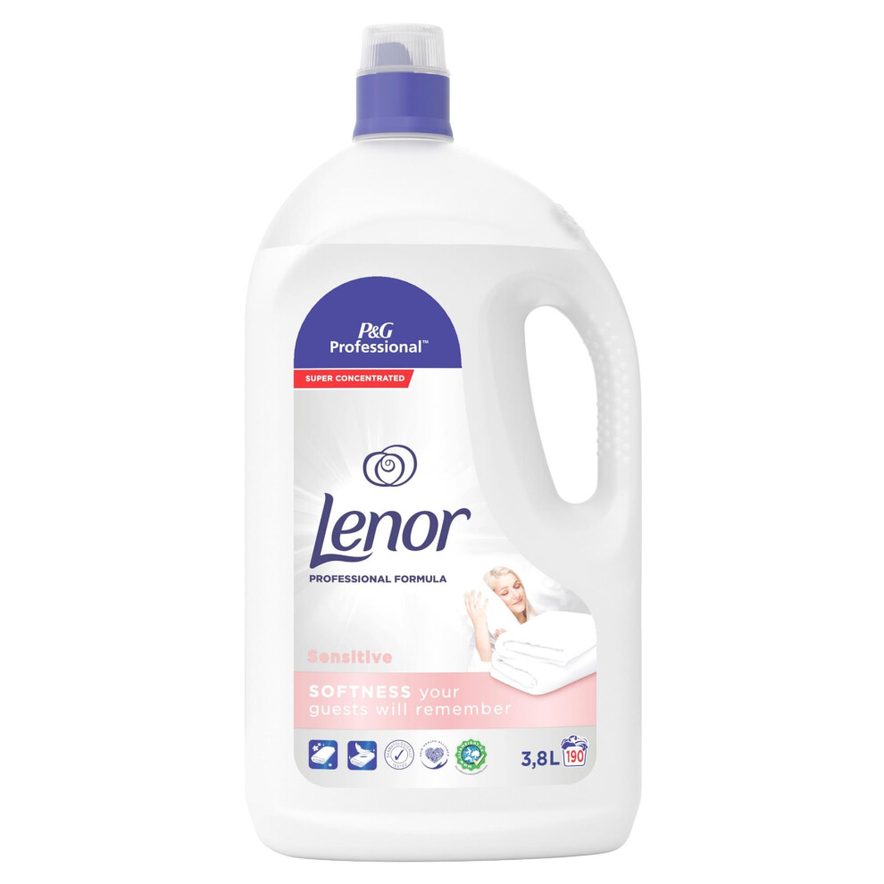 Lenor Professional Fabric Conditioner Sensitive 3.8 Litre 190 Washes