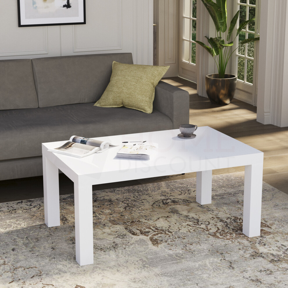 (White) Vida Designs Beeston Home Living Room Coffee Table