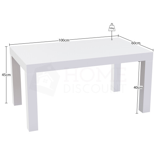 Vida Designs (White) Vida Designs Beeston Coffee Table for Living Room 2