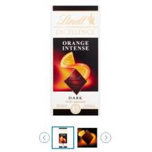 (Pack of 5)Lindt Excellence Dark Orange Intense Chocolate Bar 100G