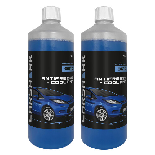 CARSHARK Antifreeze and Coolant 2 x 1 Litre Effective down to -36°C