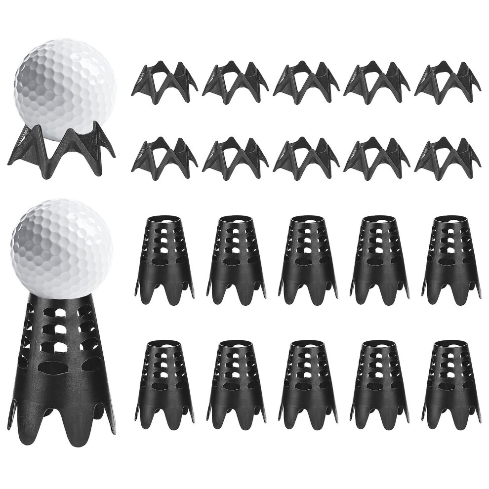 (Black) Plastic Golf Tees Home Golf Simulator Tees Outdoor Indoor Golf Tees Simulator Practice Training Golf Mat Tees