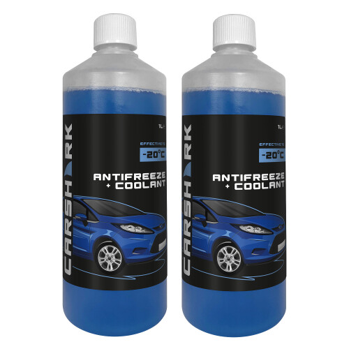 CARSHARK Antifreeze and Coolant 2 x 1 Litre Effective down to -20°C