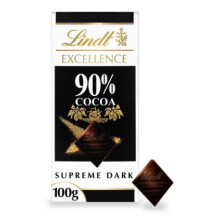(Pack of 5)Lindt Excellence Dark 90% Cocoa Chocolate Bar 100G