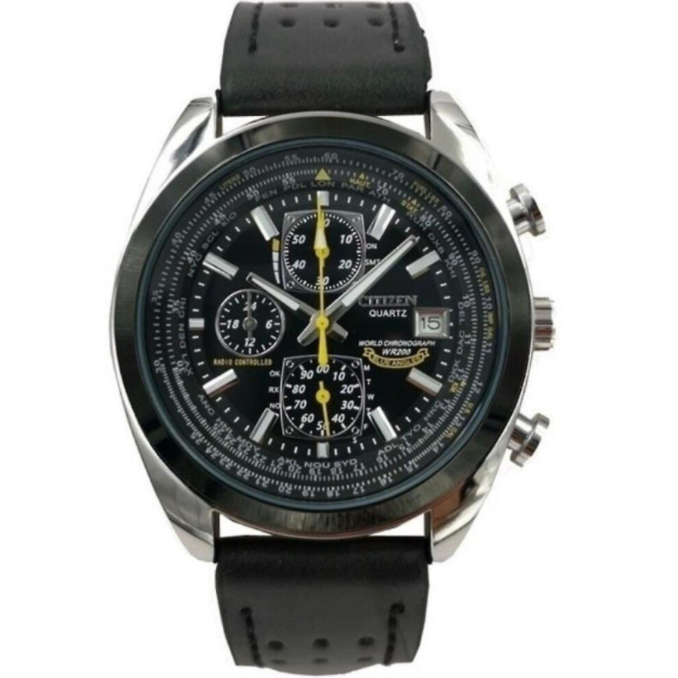 (Black surface black belt) Men watches 2020 blue angel men's watch wish fashion belt quartz watch men gift