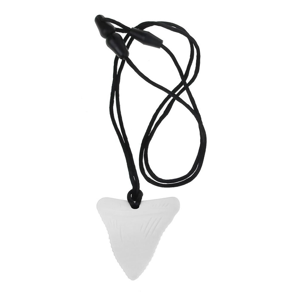 (White) Sensory Chew Necklace Chew Toys For Autistic Children Bpa Free Food Grade White