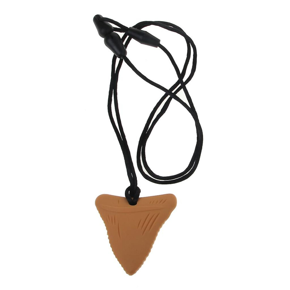 (Yellow) Sensory Chew Necklace Chew Toys For Autistic Children Bpa Free Food Grade Yellow