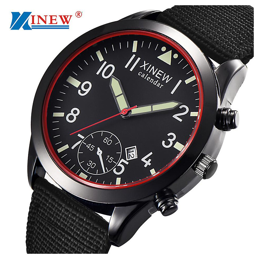 (Black) Watches Men Mens Military Quartz Watch Black Date Luxury Sport Luminous Wrist Watch Mens Watches