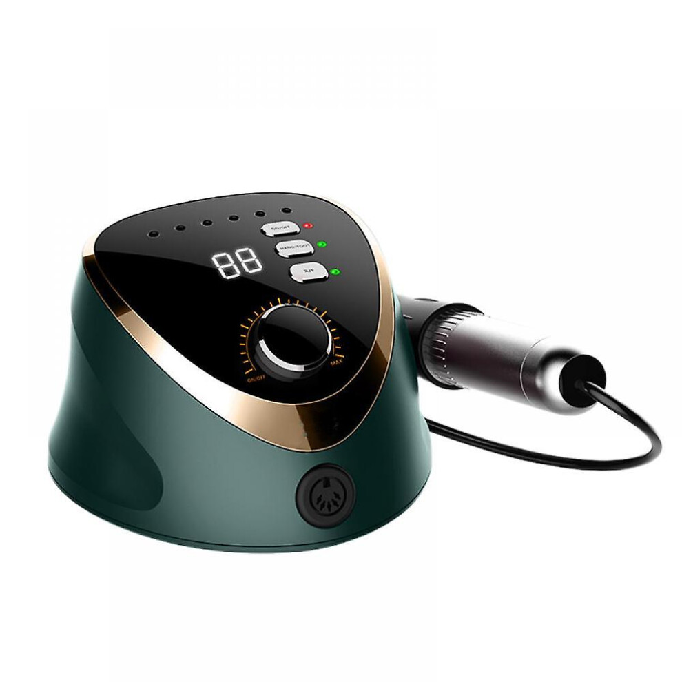 (green) Professional Nail Drill Machine 35000 Rpm With Foot Pedal And Forward/reverse Rotation,finger Toe Nail Care Electric Nail Drill Machine Manicure Pedic