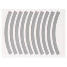 (Sliver) 10pcs Adhesive Reflective Tape Cycling Safety Warning Sticker Bike Reflector Tape Strip For Car Bicycle Motorcycle Scooter