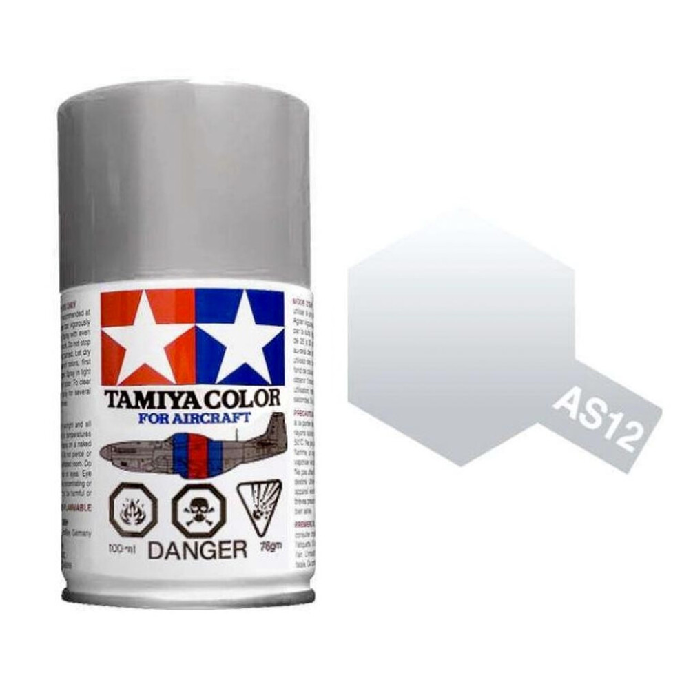 TAMIYA AS-12 Bare Metal Silver 100ml Model Aircraft Spray Paint 86512