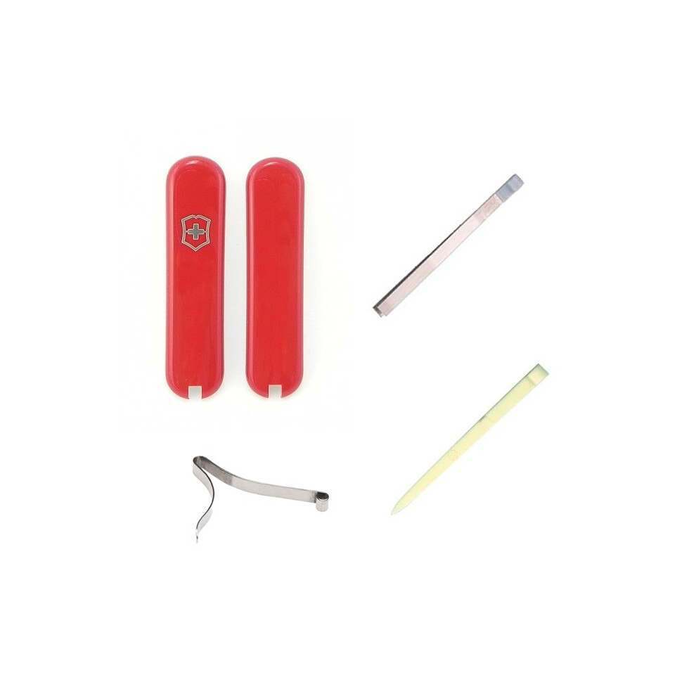 (red) Victorinox 58mm Swiss army spares - tweezers toothpick spring handles