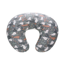 (White rabbit) Nursing Pillow And Locator, Pink Floral Stripe, Cotton Blend Fabric, All In Fashion