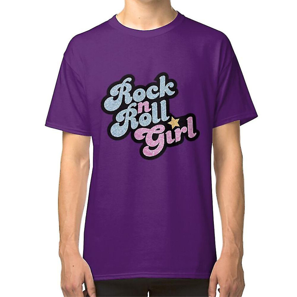 (purple, XL) Rock n' Roll Girl T-shirt