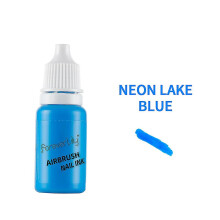 (Neon lake Blue) 12 Colors 10ml Airbrush Nail Ink For Airbrush Spray Nail Polish Art Painting Use Pigment Inks Airbrushing Kit Manicure Tool