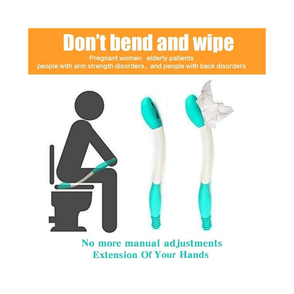 Toilet Aids Wiping Long Reach Ergonomic Toilet Aids Tools Flexible Daily Living Toilet Tissue Aids Streamlined Personal Wiping