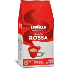 Lavazza Qualità Rossa Coffee Beans with Aromatic Notes of Chocolate and Dried Fruit Arabica and Robusta Intensity 5 in 10 Medium Roasting 1 Kg