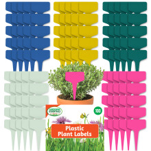 100 Plastic Plant Labels T Type Waterproof Garden Markers