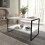 URBN Living (White) 90cm Rectangle Wooden Coffee Table & Metal Frame 1