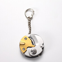(Gold) Multifunction Coin Knife Keychain Carry Around Outdoor EDC Gadgets Mini Pocket Screwdriver Key Gadget Key Ring Pendant key Chain