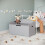 URBN Living (Grey) Wooden Storage Chest Bench Stool Trunk Toy Box 3