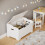 URBN Living (White) Wooden Storage Chest Bench Stool Trunk Toy Box 1