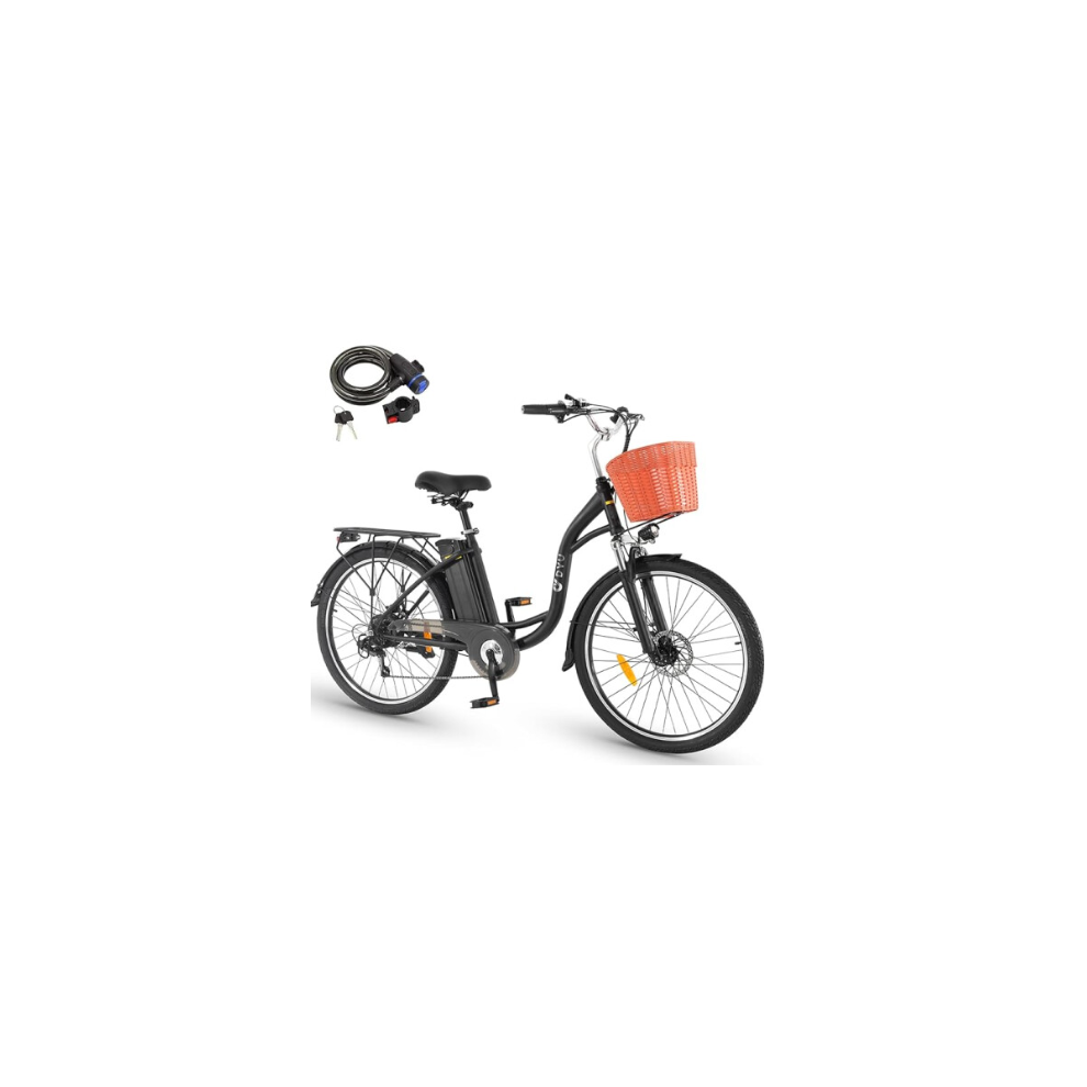 Dyu A1Fpro 250W Elektrische Fiets Motor 7.5AH Elektrische Batterij 16 "Inch Grote Band E-Bike Mini Vtt Opvouwbaar-image
