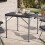 (80cm ) Black Rattan Design Square Folding Table 2