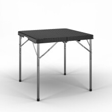 (80cm ) Black Rattan Design Square Folding Table