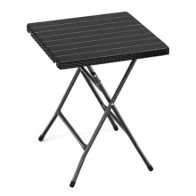 (60cm) Black Rattan Design Square Folding Table
