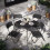 (60cm) Black Rattan Design Square Folding Table 7