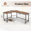Costway L-Shaped Corner Computer Study Table Workstation Office Wood Desk 6